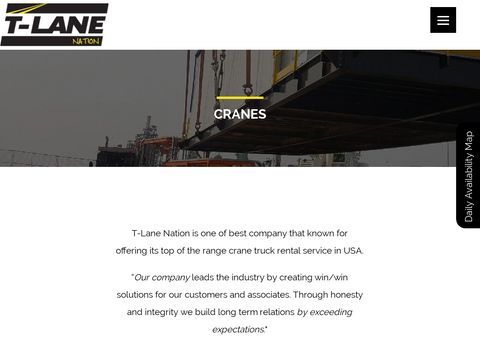 Crane Truck Rental Service in USA