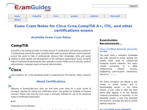 ExamGuides - Certification Exam Notes