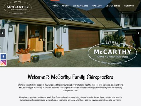McCarthy Family Chiropractors | Find A Professional Chiropractor | Taranga, New Zealand