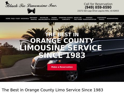 Rent a Limo Orange County, CA - Black Tie Limousine Services