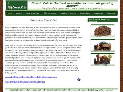 www.cosmiccoir.com your source for best coco coir peat products. Cosmic Coir is the best available coconut coir growing medium