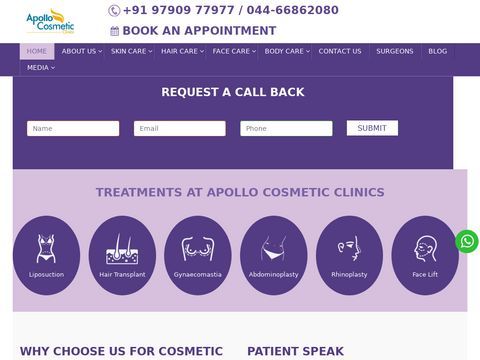 Cosmetic Plastic Surgery, Cosmetic Surgery in Chennai by Apollo Cosmetic Clinics