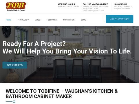 Get Custom Kitchen & Bathroom Cabinets in Vaughan by Tobifin