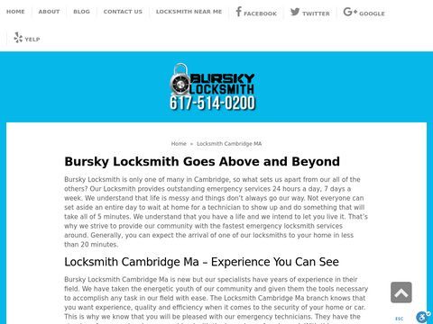 Bursky Locksmith - Cambridge MA