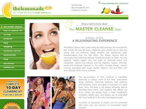 The Lemonade Site - Get the 411 on The Lemonade Diet