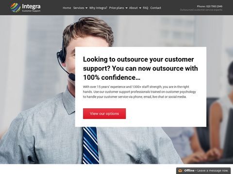 Outsourced customer service