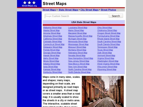 Street Maps - USA State and City Street Maps