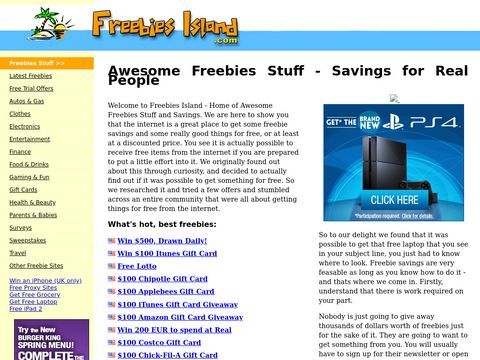 Home of Awesome Freebies - FREEBIES ISLAND