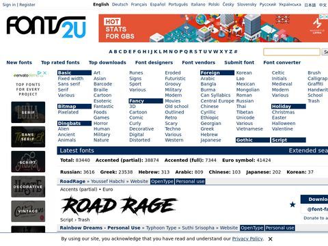 Fonts2u free fonts