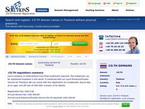 .CO.TH domain registration - Thailand | Web Solutions