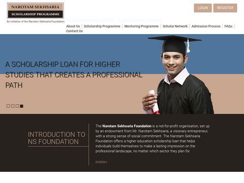 Post Graduate Scholarship for Higher Education from Narotam