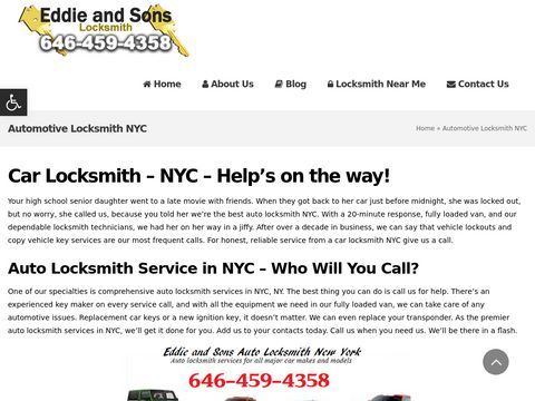 Eddie and Sons Locksmith - Auto Locksmith NYC