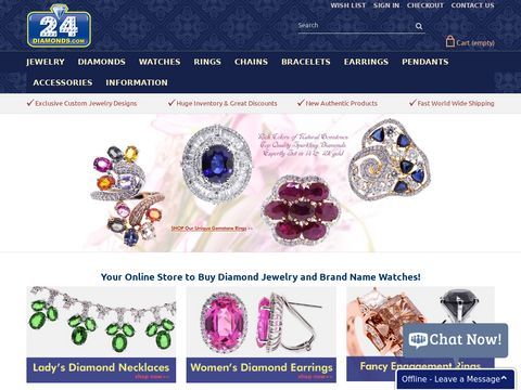 Buy Diamond Jewelry, Brand Name Watches Online