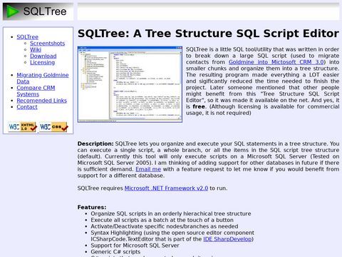 SQLTree - Tree Structure SQL Script Editor