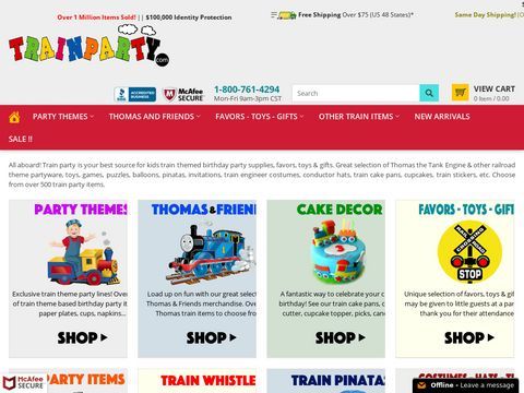 Train Party : Kids Railroad Theme Birthday Parties, Supplies, Favors, Gifts & Toys.