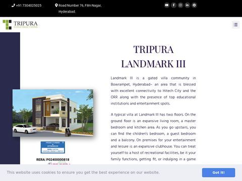 Gated community villas in Hyderabad | Tripura Constructions