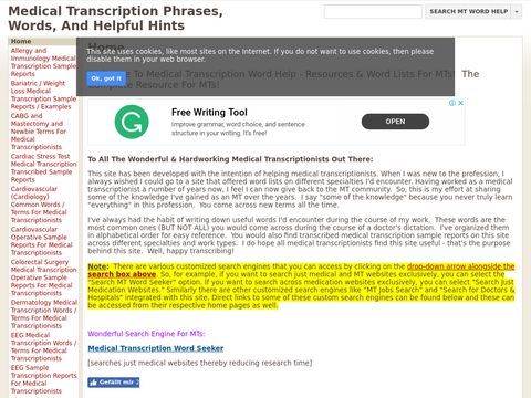 Medical Transcription Phrases, Words, And Helpful Hints