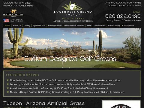 Tucson Arizona putting golf greens backyard artificial turf | Southwest Greens