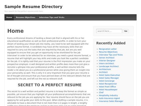 Resume for Jobs