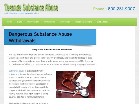 Substance Abuse Withdrawals Corp.