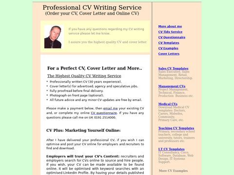 CV Templates and Writing Services 