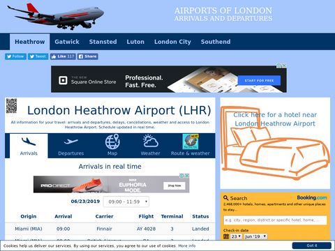 Airports of London - Arrivals and departures in real time