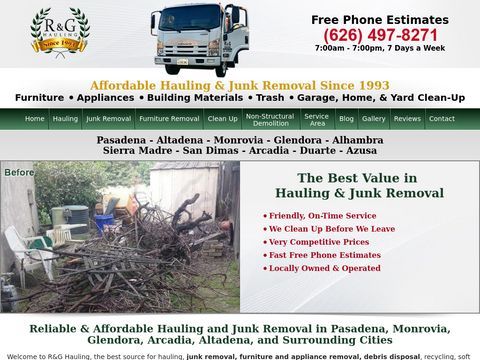 R&G Hauling Junk Removal is the most professional service in