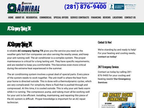 Houston Admiral Air Conditioning and Heating