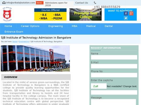 direct admission in sjb institute of technology