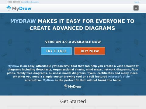 Diagram Software for Drawing Flowchart, Org Chart, Mind Map, Floor Plan, Network, UML and Business Diagrams | MyDraw