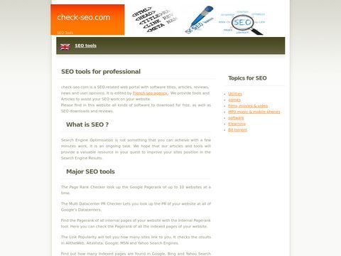 Check SEO - Webmaster Resources