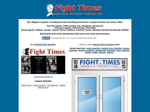 Fight Times Martial Arts Magazine & Martial Arts Supplies - Dunedin - New Zealand