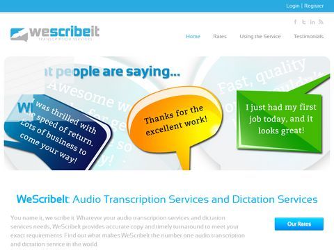 Audio Transcription - WeScribeIt