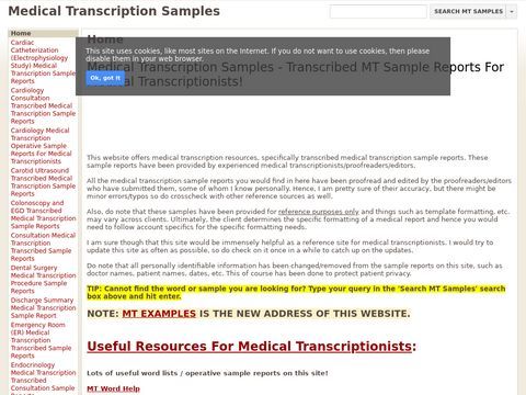 Medical Transcription Samples