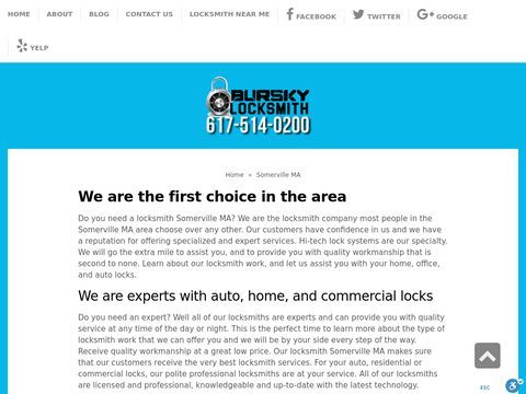 24 Hour Locksmith Somerville MA - Bursky Locksmith