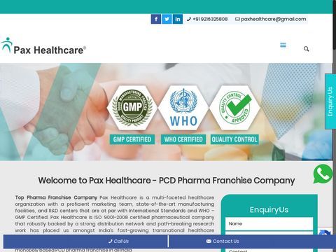 PCD Pharma Franchise Company- Pax Healthcare