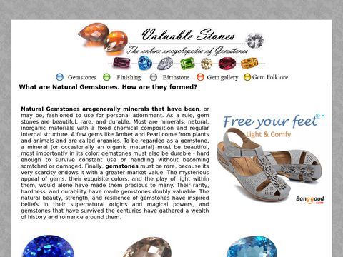 Gemstones - Valuable stones, gems, minerals, diamonds & Birthstones