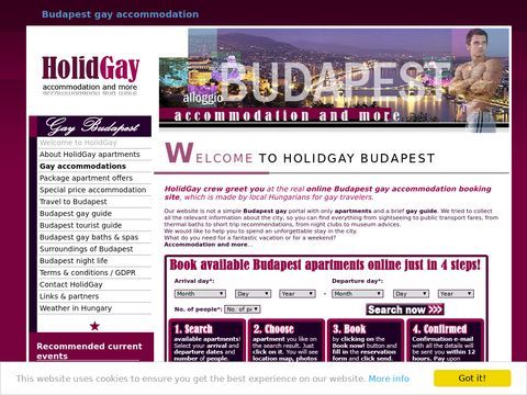 Gay Budapest accommodation. Apartments, gay Budapest guide