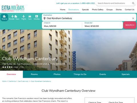 Wyndham Canterbury - San Francisco CA Accommodations & Ameni