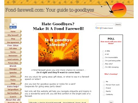 How to have a fond farewell