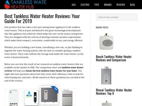 Tankless Water Heater Hub