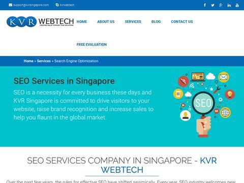 Professional SEO Services in Singapore | KVR Webtech Pvt Ltd