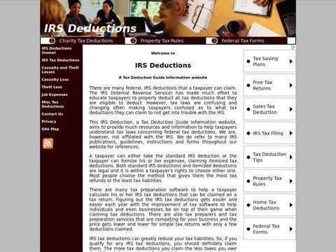 IRS-Deductions.org – A Tax Deduction Guide To Reduce Income 