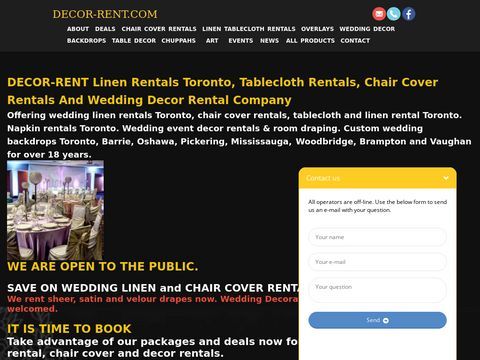 DECOR-RENT.com - chair cover company