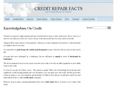 Credit Repair Facts