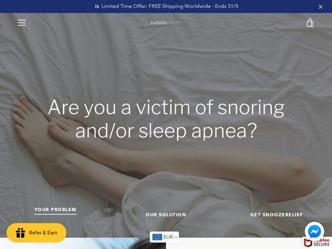 SnoozeRelief: Anti Snore Micro-CPAP for Snoring/Sleep Apnea