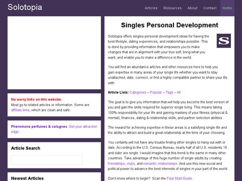 Being Single Successfully – Solotopia.com