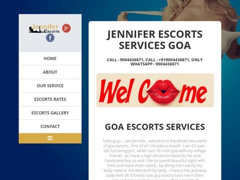 Goa escorts services by Jennifer