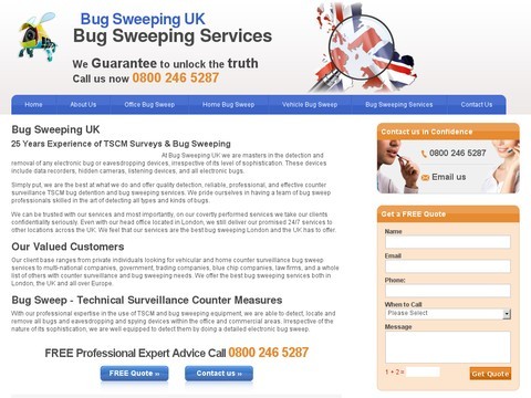 Bug Sweeping UK