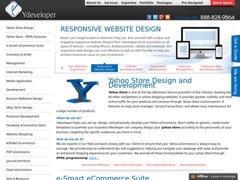 Yahoo Store Design | Custom Ecommerce Development Services